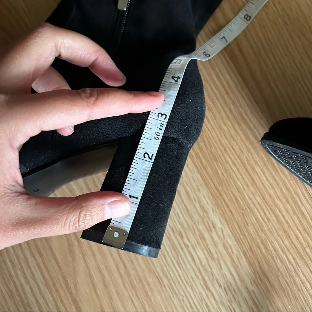 Marc Fisher Black Suede Over the Knee Boots 8M