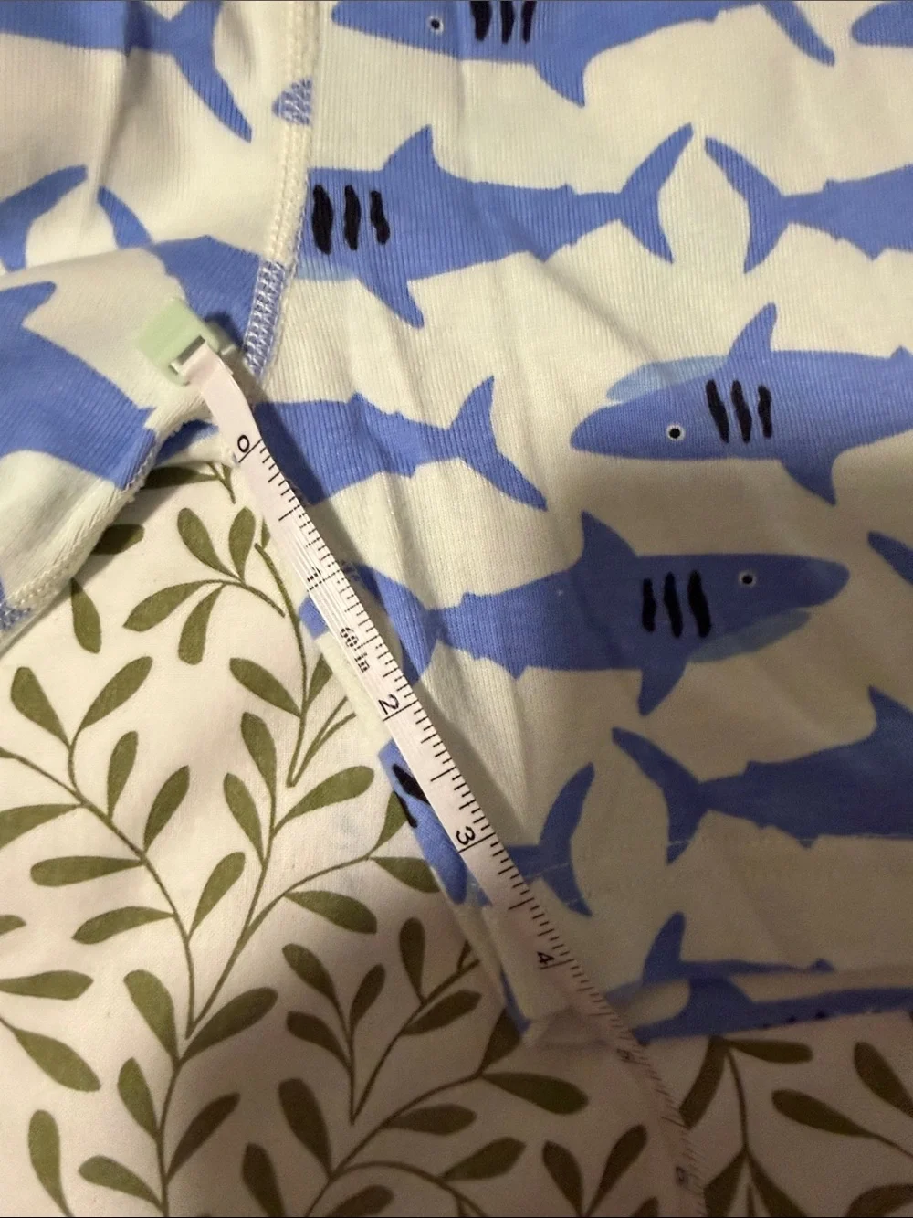 Hanna Andersson Blue and White Shark Print Pajama Set