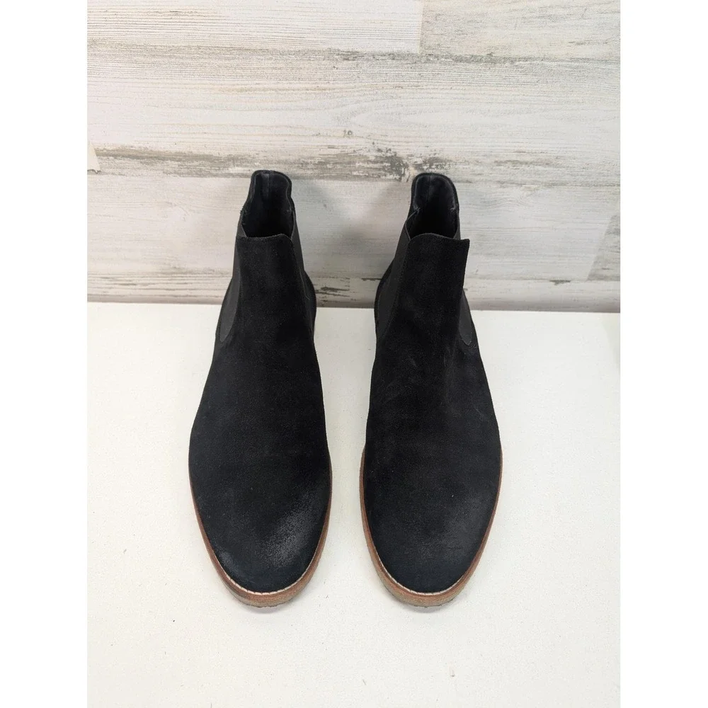 Aldo Chelsea Boots Mens Size 12 Black‎ Suede Slip On Ankle Dress Casual