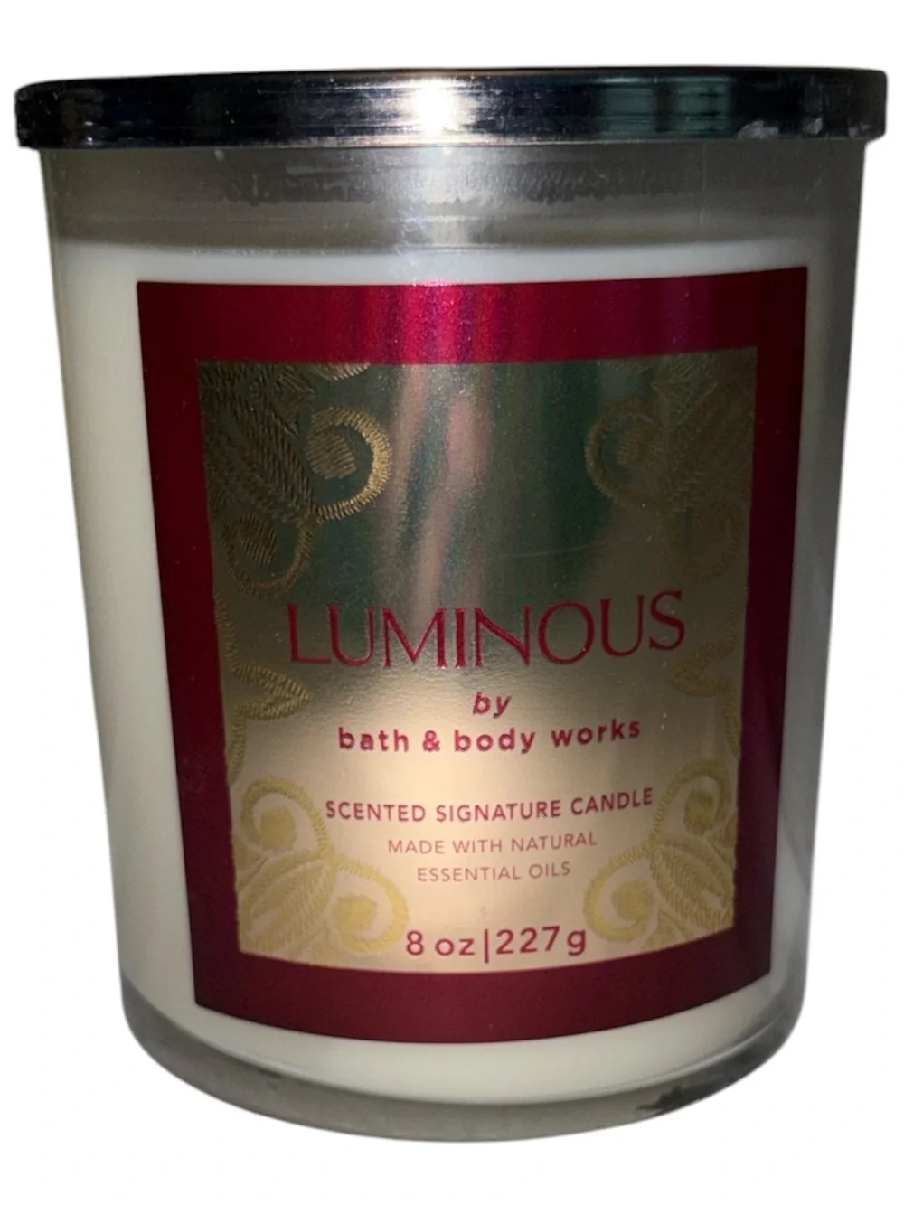 Bath & Body Works Luminous single wick Candle 8 oz New
