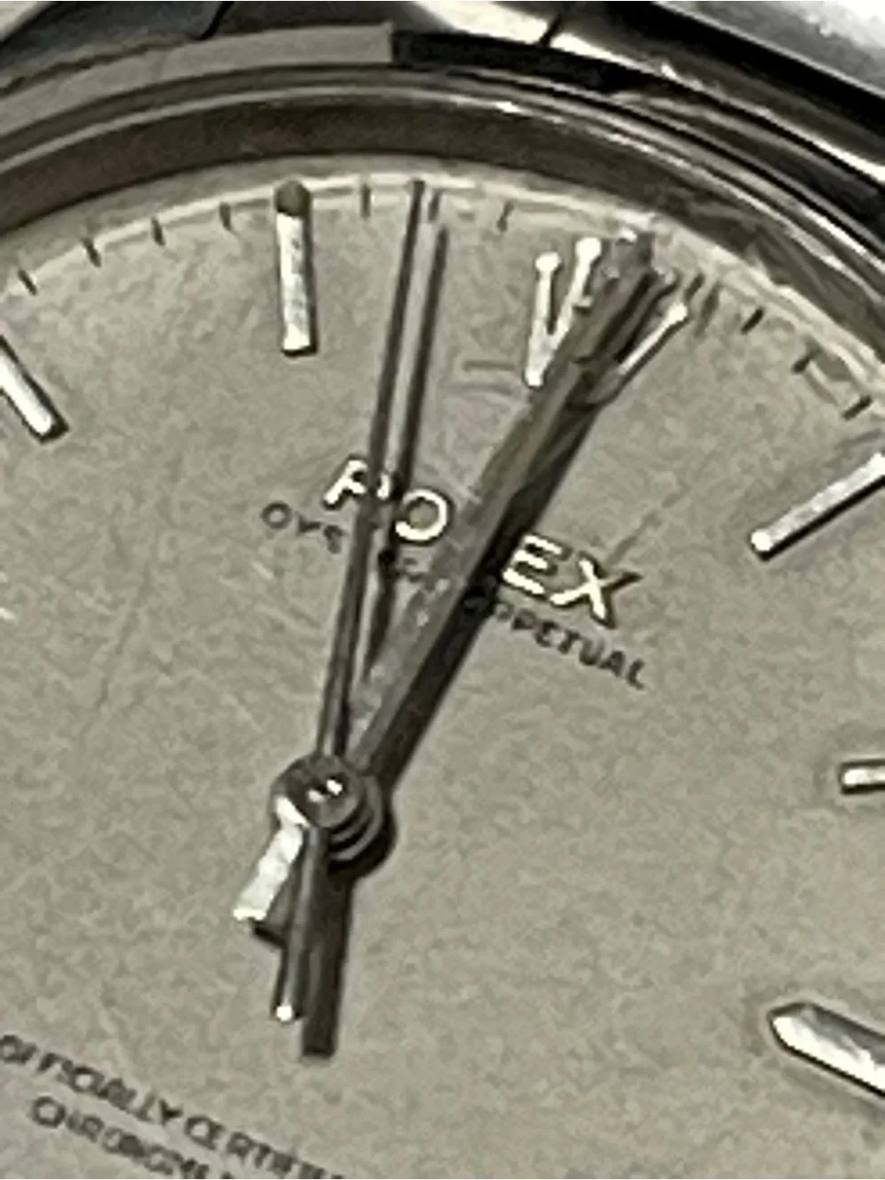 Rolex Silver Dial Oyster Perpetual Stainless Steel 33mm Watch