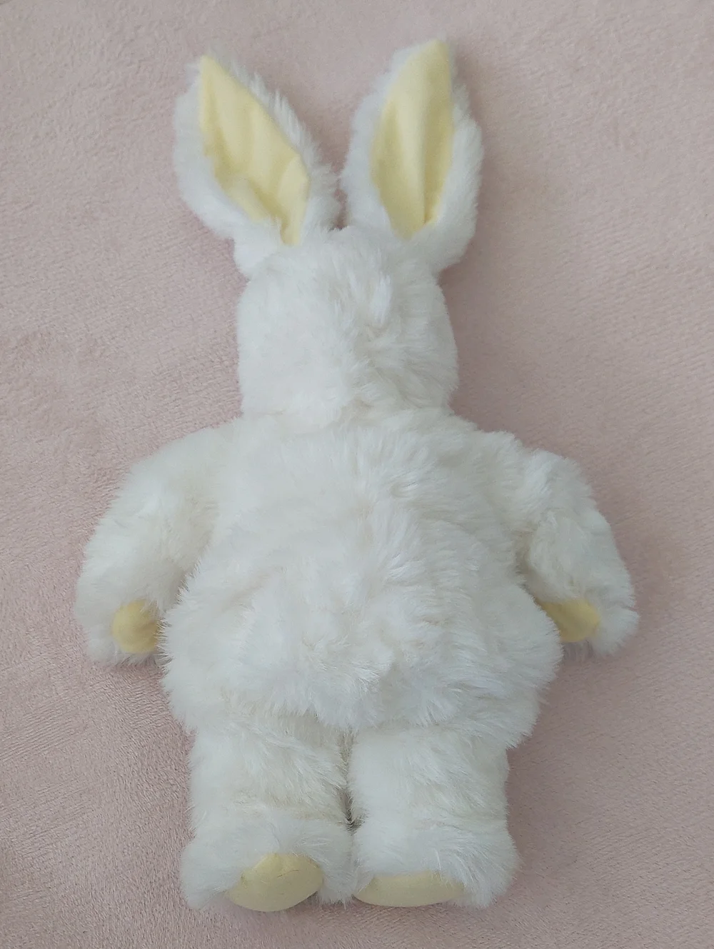 ANNE GEDDES Plush White Bunny Baby Doll with Satin Bow NWOT