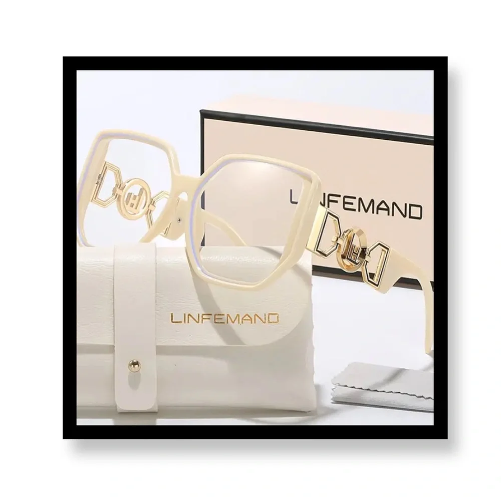 (New in package) Beige Women’s Oversized Square Glasses