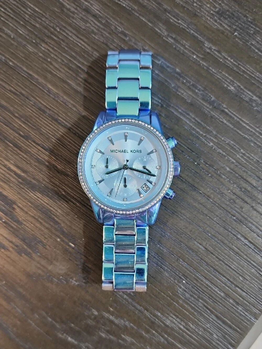 Michael Kors iridescent blue