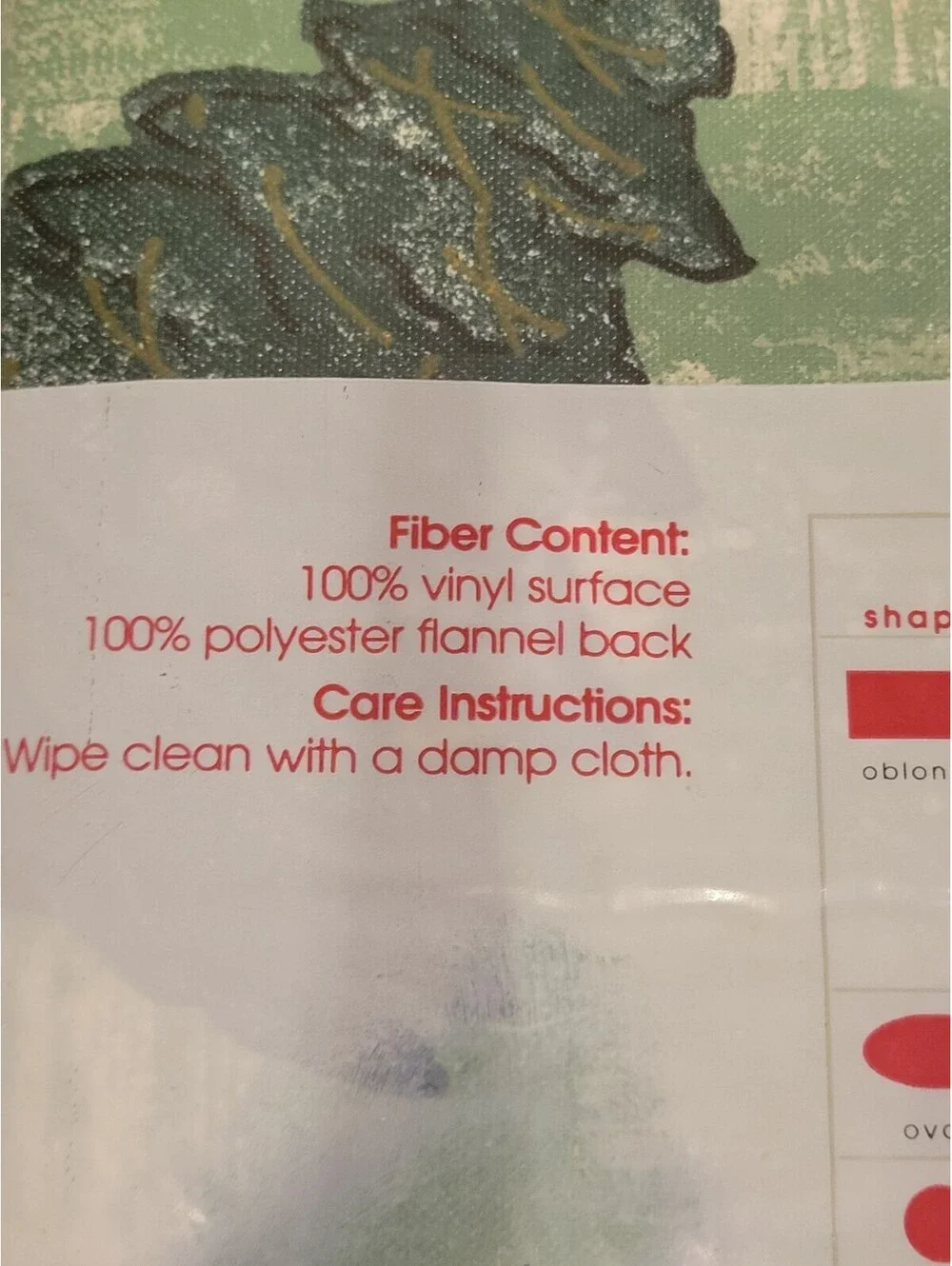 HOME for the HOLIDAYS NEW Vinyl Tablecloth 52x70  