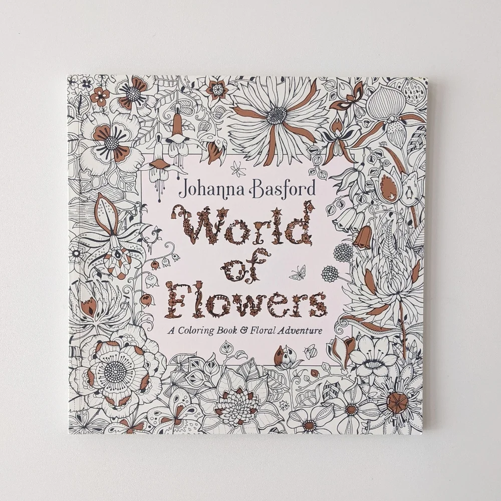 Adult Coloring Books For Antistress - Cats And Flowers Coloring Book