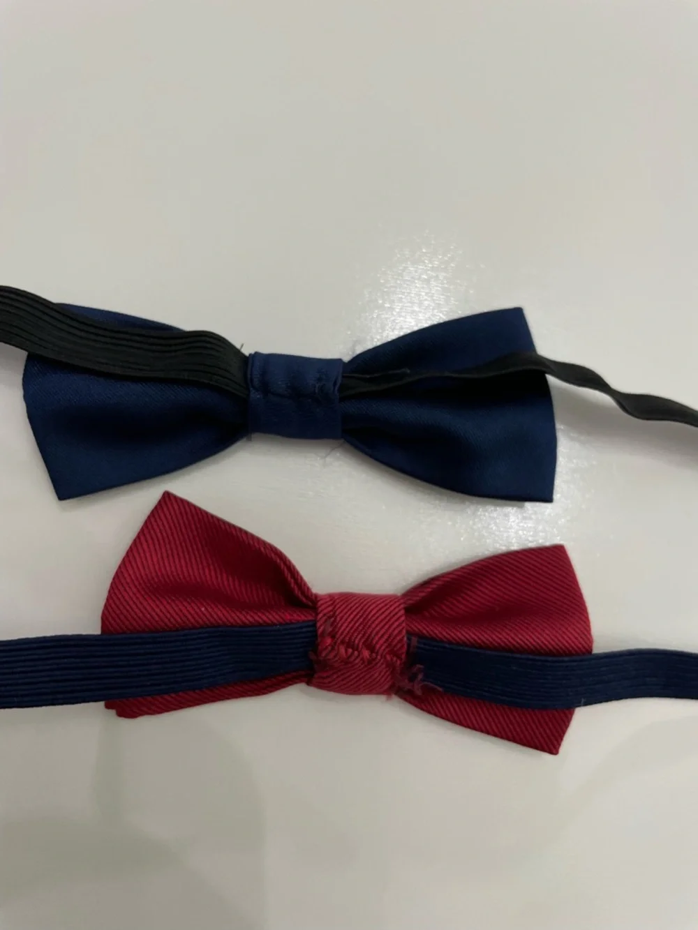 Navy Blue and Burgundy Red Classic Bow Ties