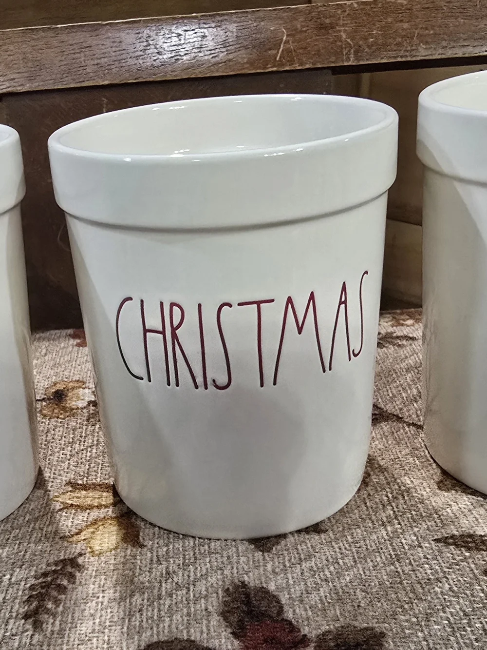 Christmas Ceramic Holder - Set Of 3 - Merry Christmas Y'all - Rae Dunn