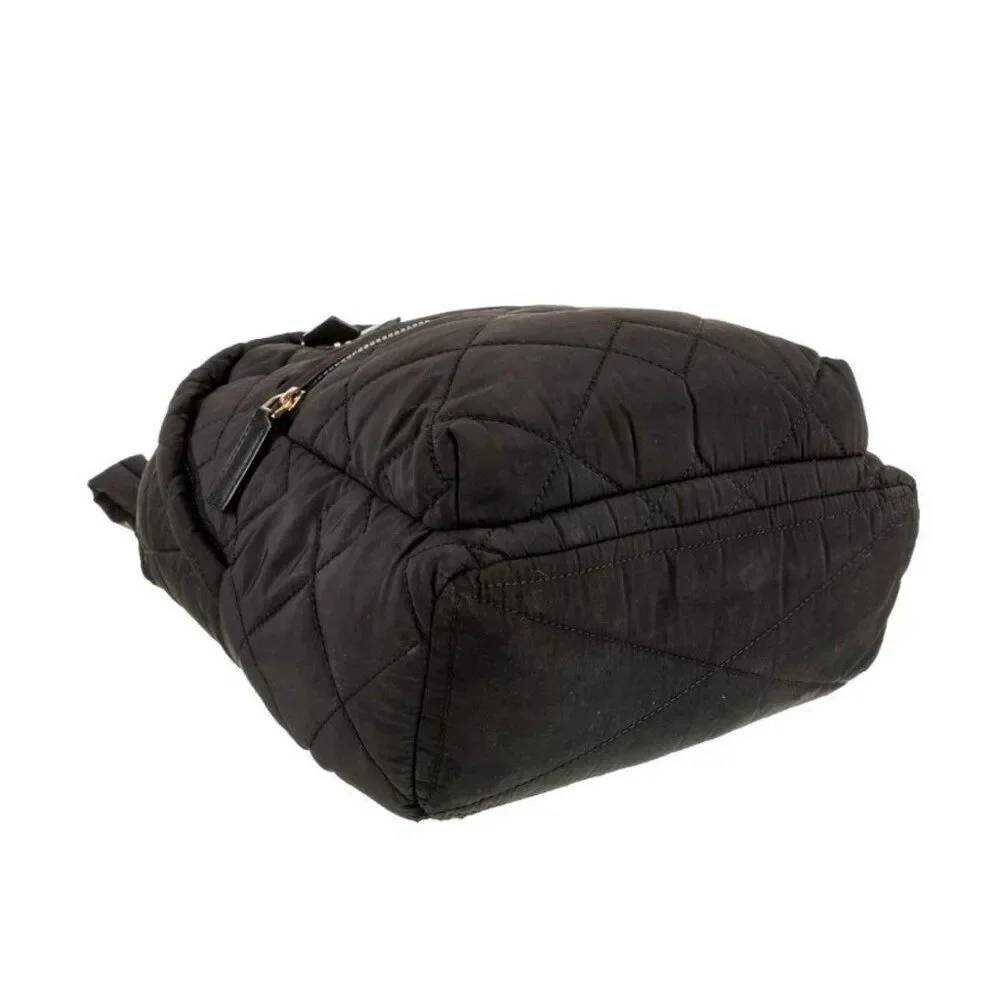 marc jacobs Authentic Solid Black  nylon quilted backpack