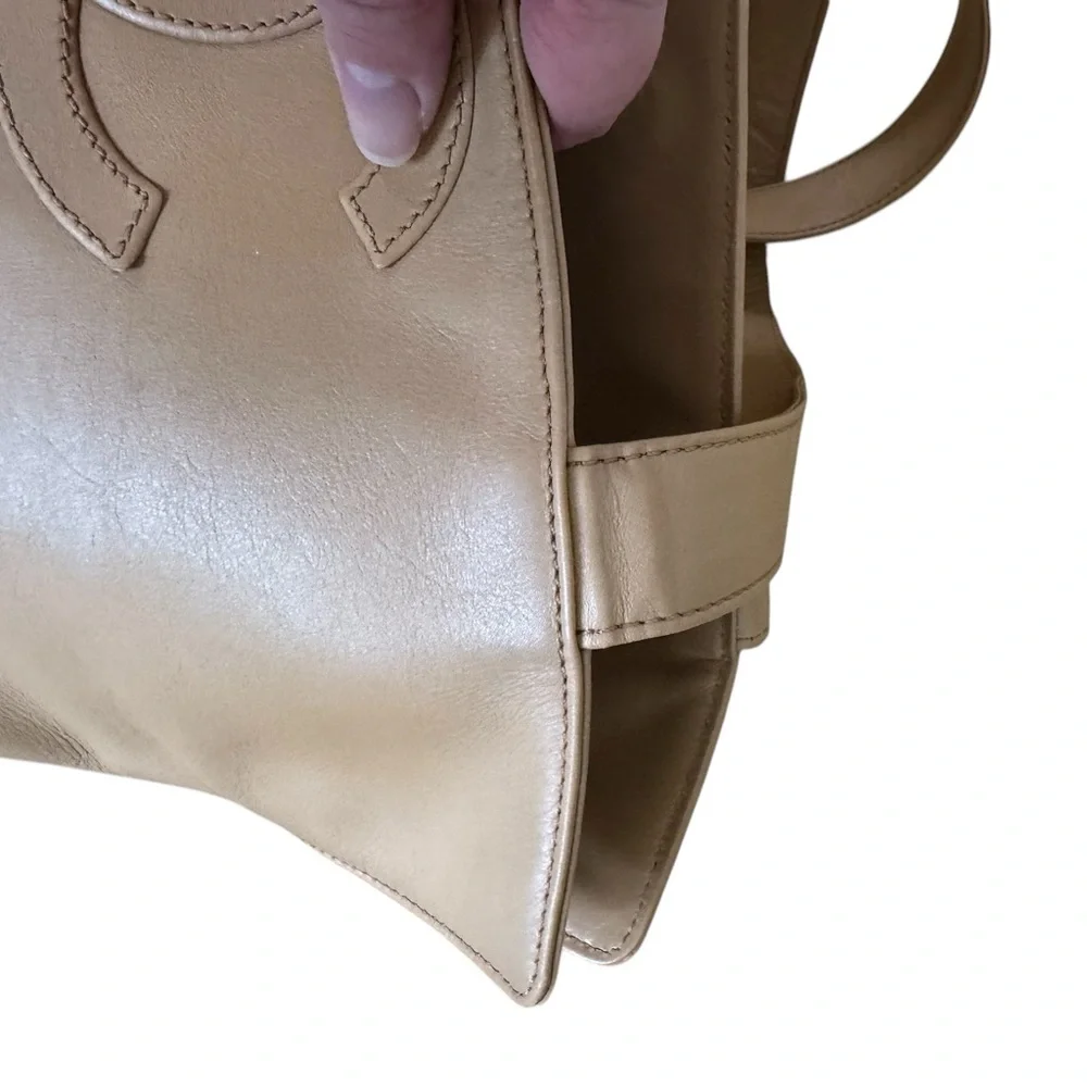 Chanel Shoulder Tote with COA — Yellowish-tan