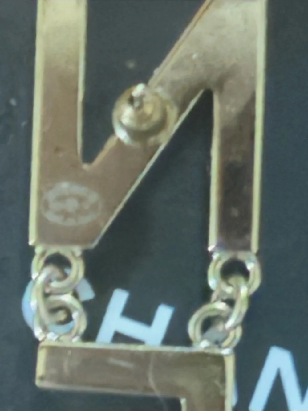 CHANEL logo earring