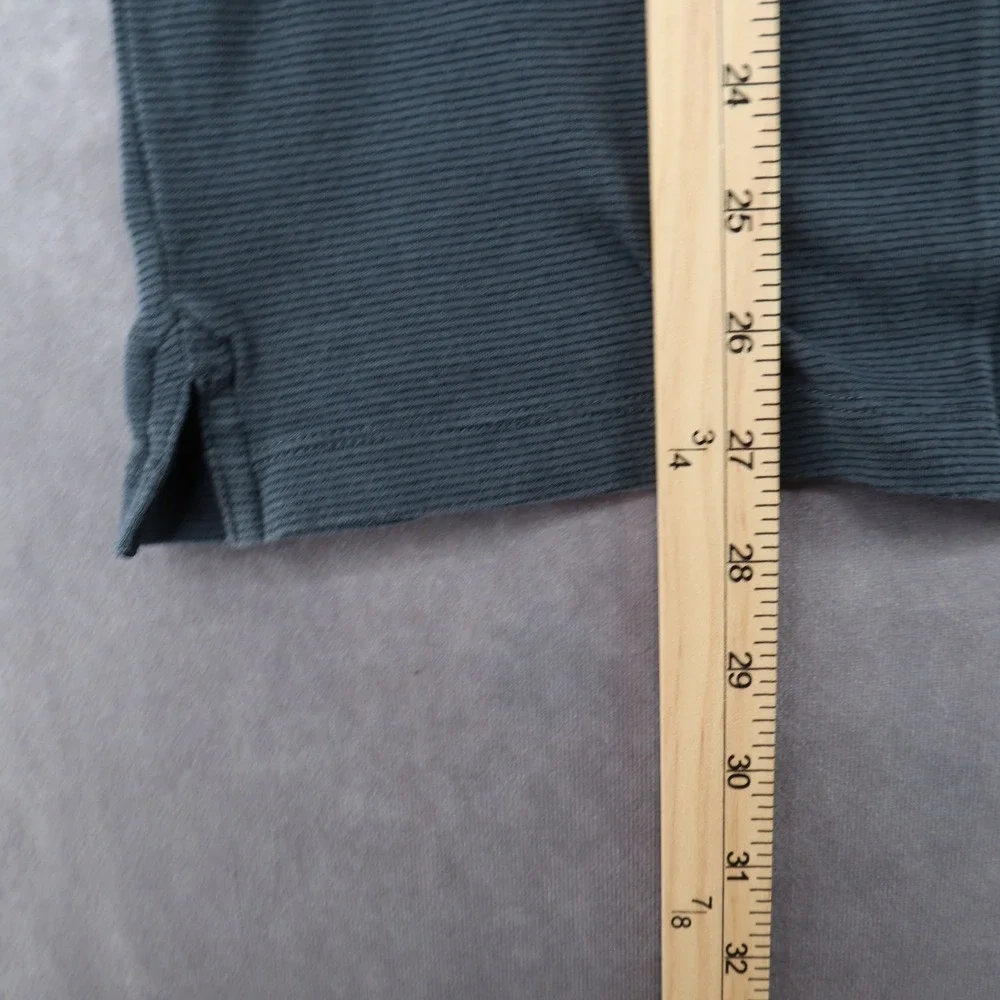 Banana Republic Shirt Mens XL Gray Stripe Luxe Touch Performance Tee T-Shirt
