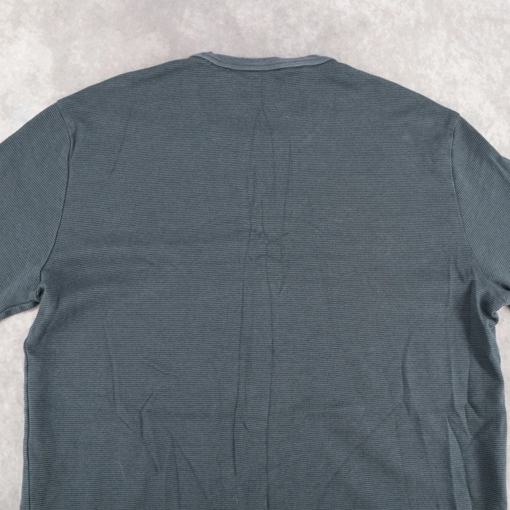 Banana Republic Shirt Mens XL Gray Stripe Luxe Touch Performance Tee T-Shirt