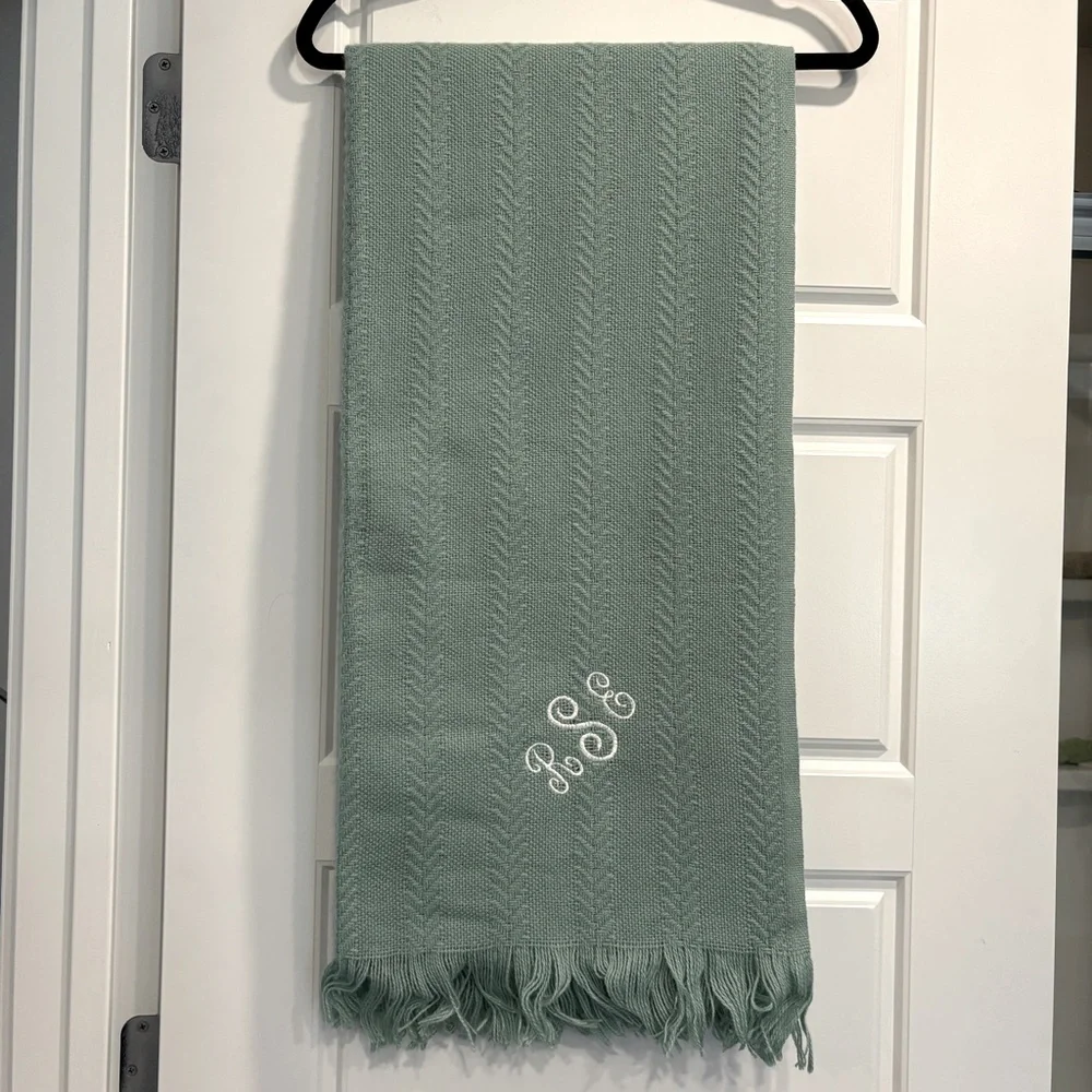 Faribault Woolen Mill Wool Blend Throw Blanket‎ Monogrammed RES Nursery Accent