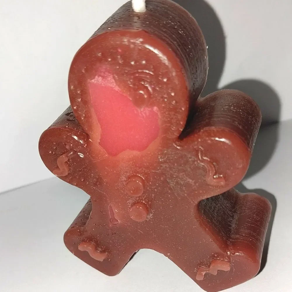 Hand crafted limited edition Gingerbread man candle
