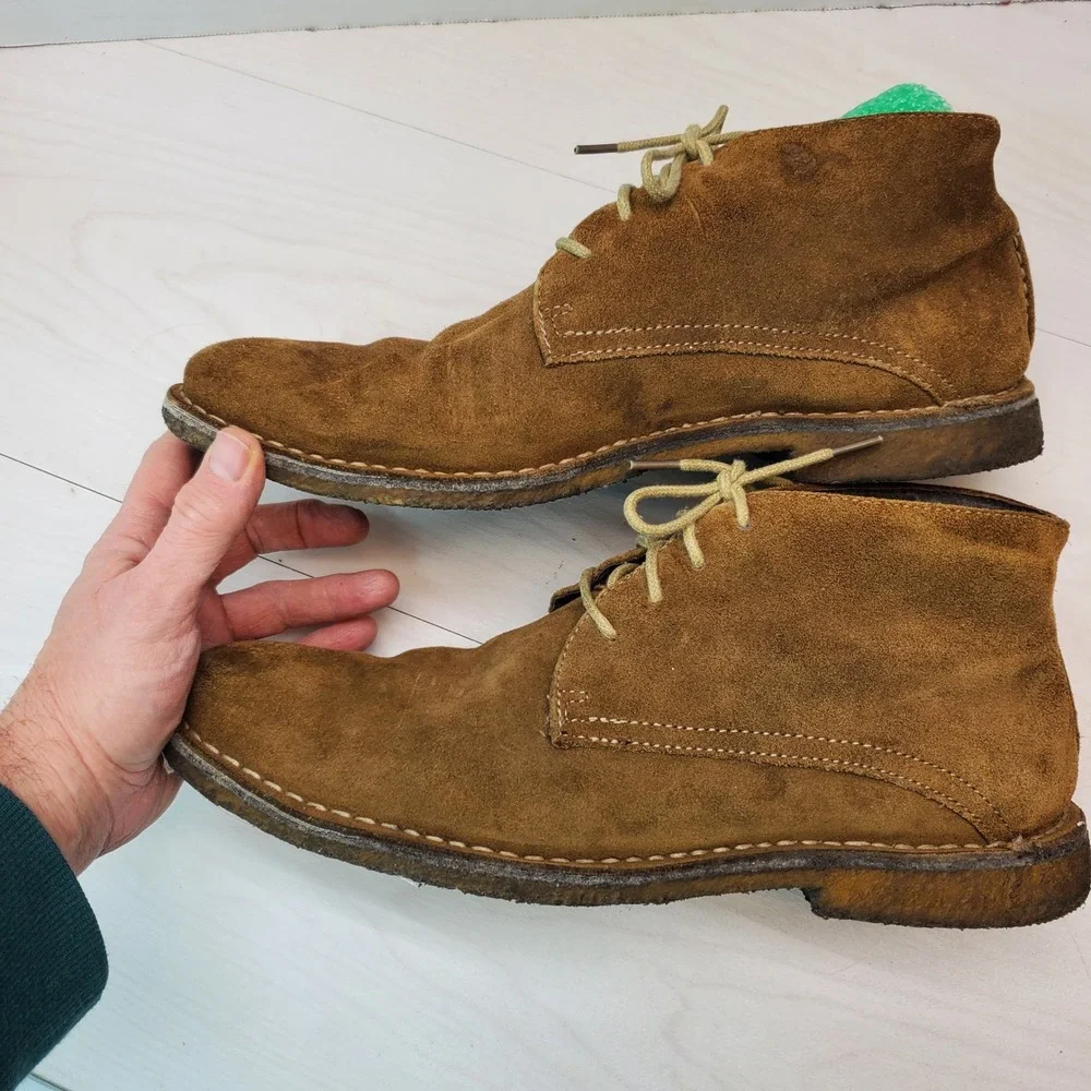Johnston‎ Murphy Mens 11.5 M Brown Suede Chukka Boots Desert Boots 25-0640