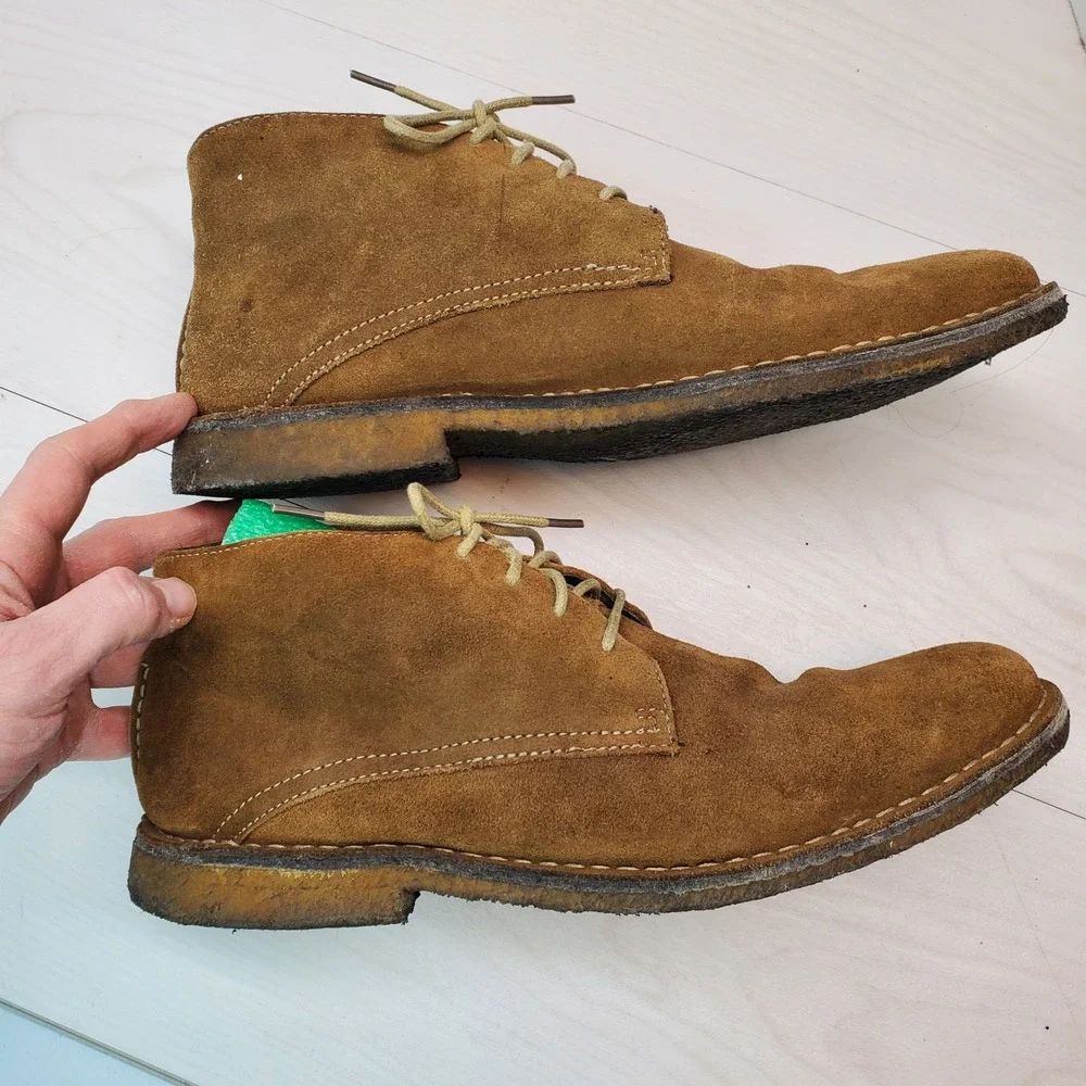 Johnston‎ Murphy Mens 11.5 M Brown Suede Chukka Boots Desert Boots 25-0640