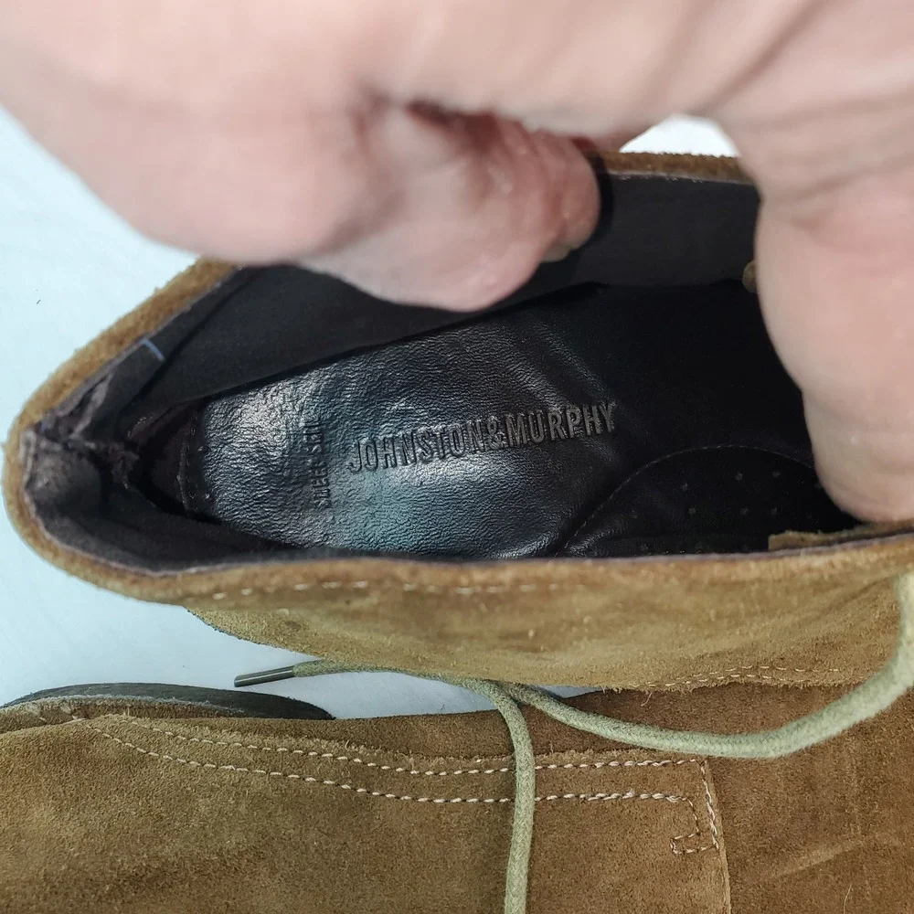 Johnston‎ Murphy Mens 11.5 M Brown Suede Chukka Boots Desert Boots 25-0640