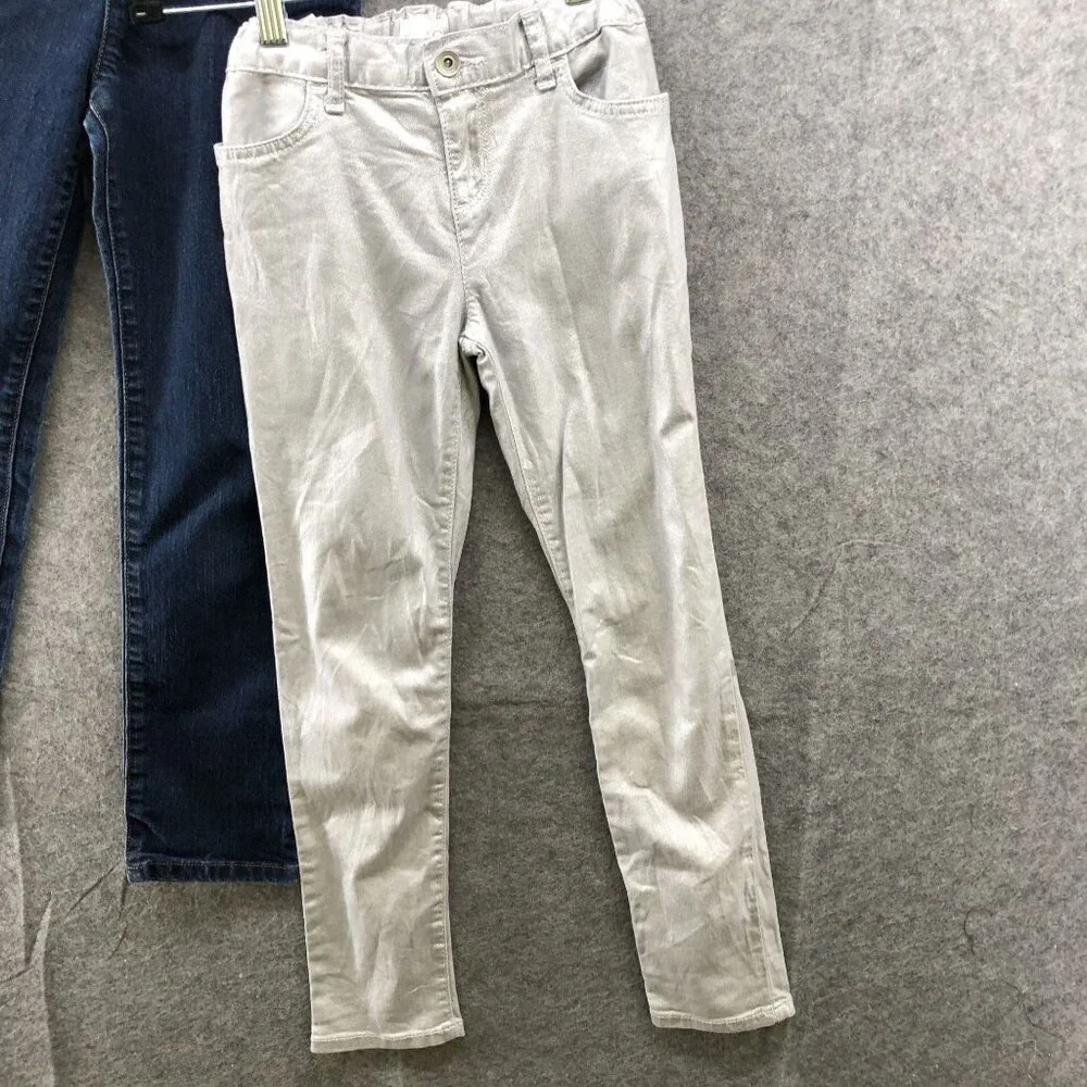 Children's Place Skinny‎ Jeans BUNDLE Youth Girls Size 10 Blue Metallic 2 Piece