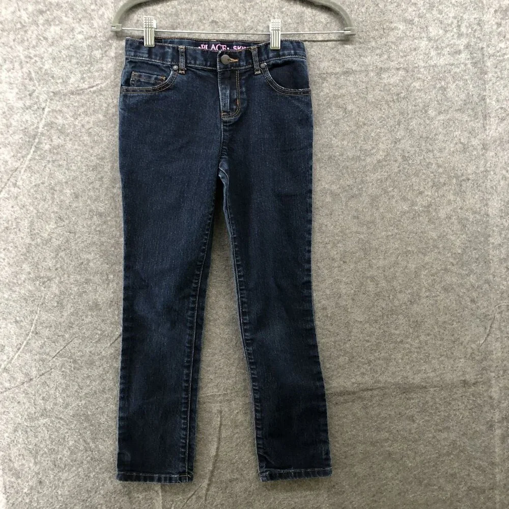 Children's Place Skinny‎ Jeans BUNDLE Youth Girls Size 10 Blue Metallic 2 Piece