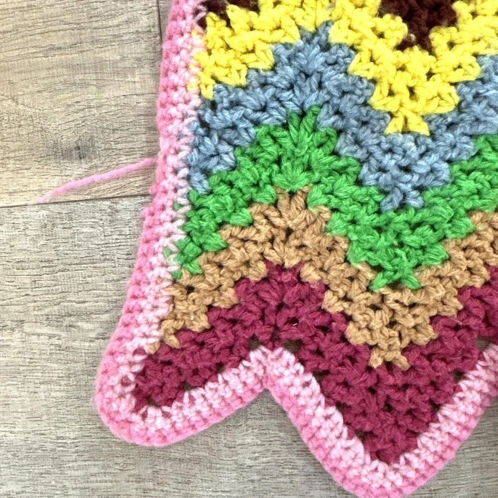 Rainbow vintage crochet
