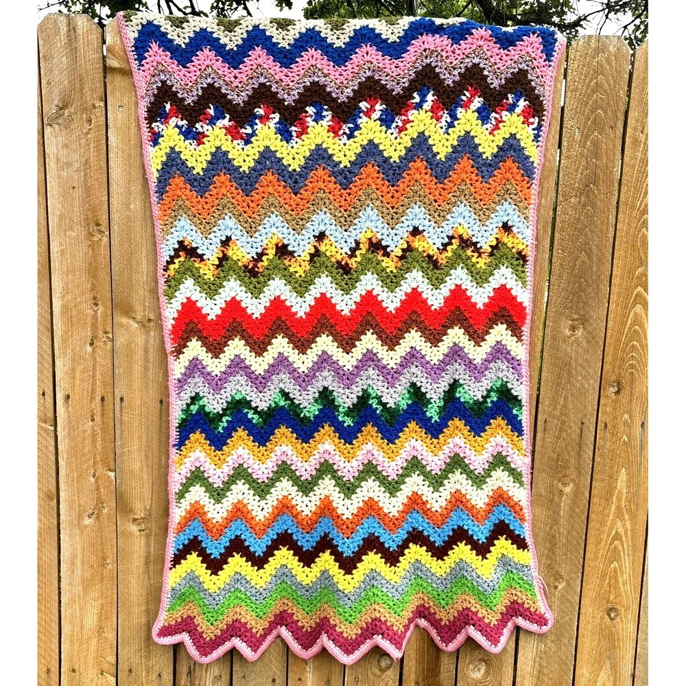 Rainbow vintage crochet