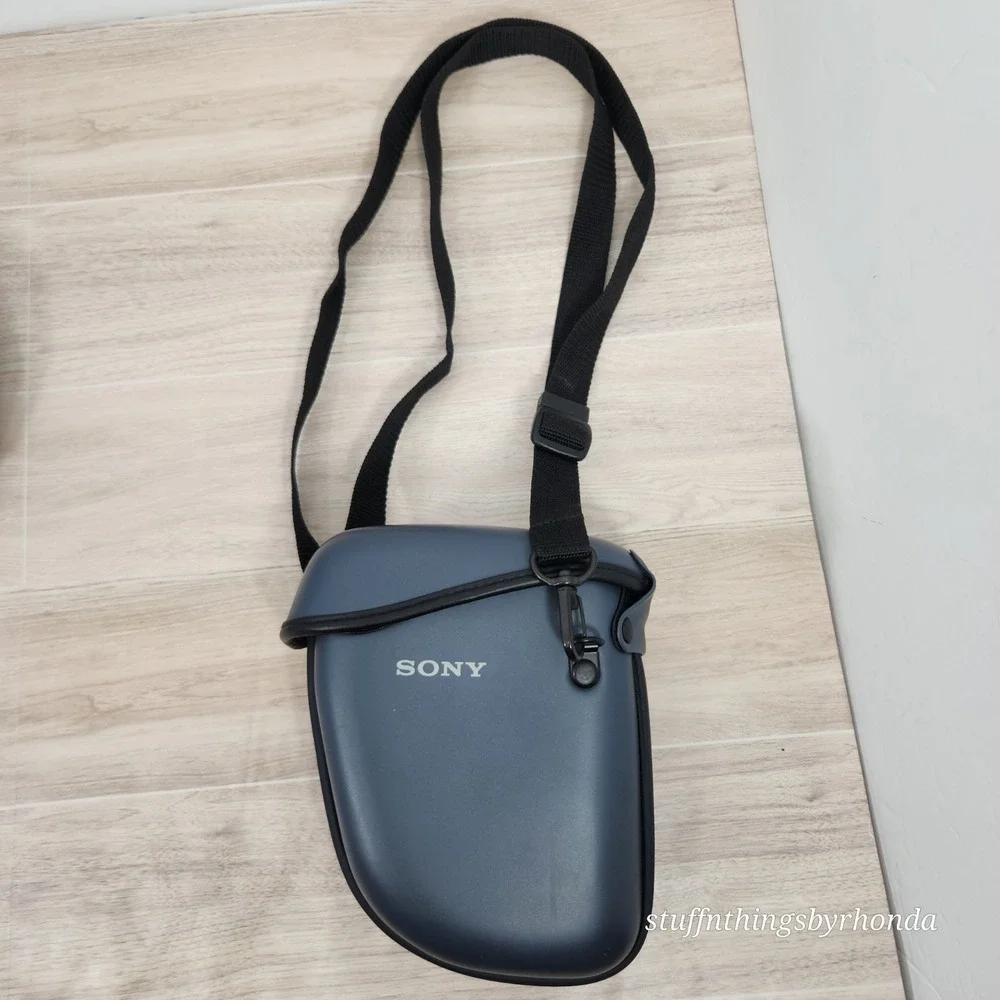 Sony LCM-F505 Semi-Soft Camera Carrying‎ Case W/ Lanyard ~ Navy Blue ~ No Camera