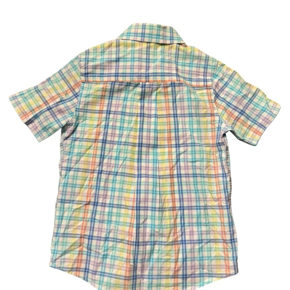 The Children's Place white Multicolor Plaid Button Down‎ Shirt
