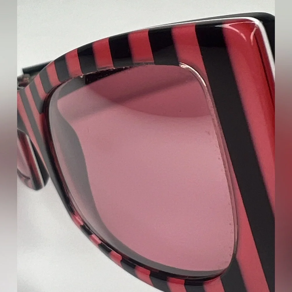 VERSACE Black/Pink‎ Stripe Sunglasses MOD GV3 | PRELOVED!!💓🖤🕶️☀️
