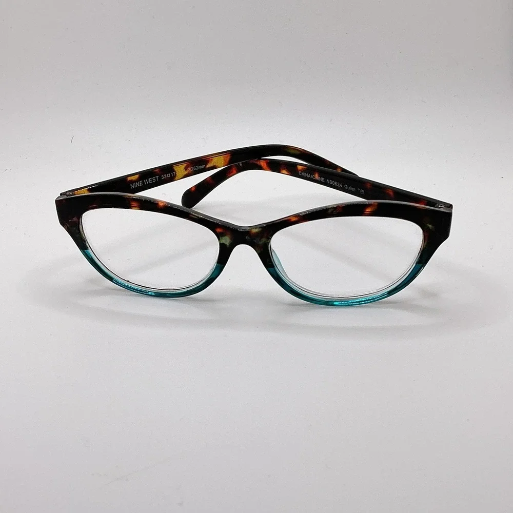 NINE WEST NS0624 Quinn Brown Reading‎ Eyeglass Frames +2.00 Tortoise Turquoise
