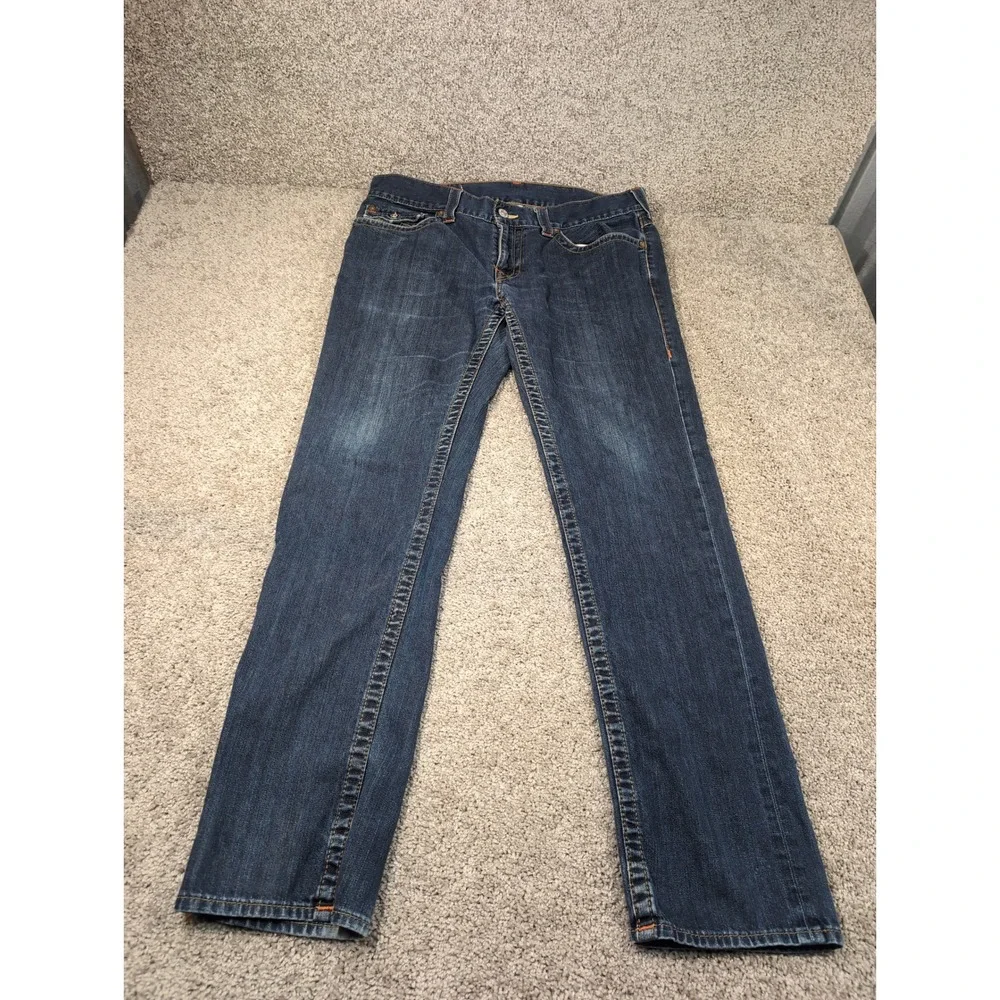 True‎ Religion Jeans Mens 36 Straight Leg Dark Wash Denim Pants Made Mexico