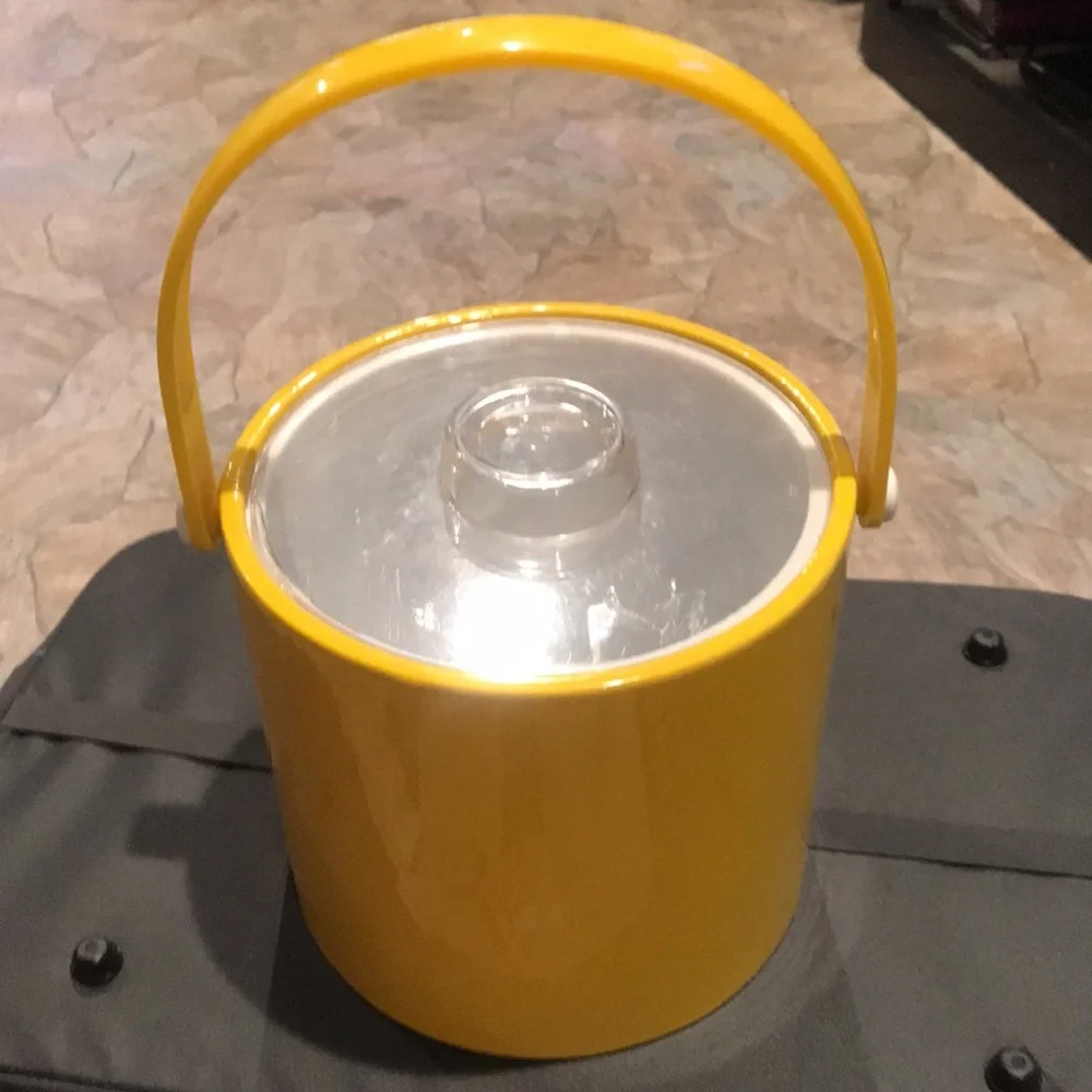 Shelton-Ware Corp Ice Bucket Vintage Yellow Ice Bucket by 1970’s