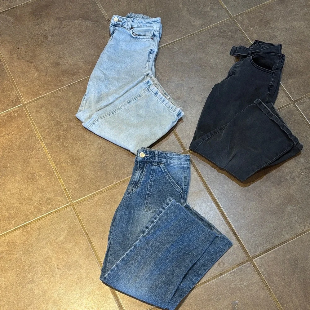 Girls Wide Leg Jeans 3! Size  youth 8