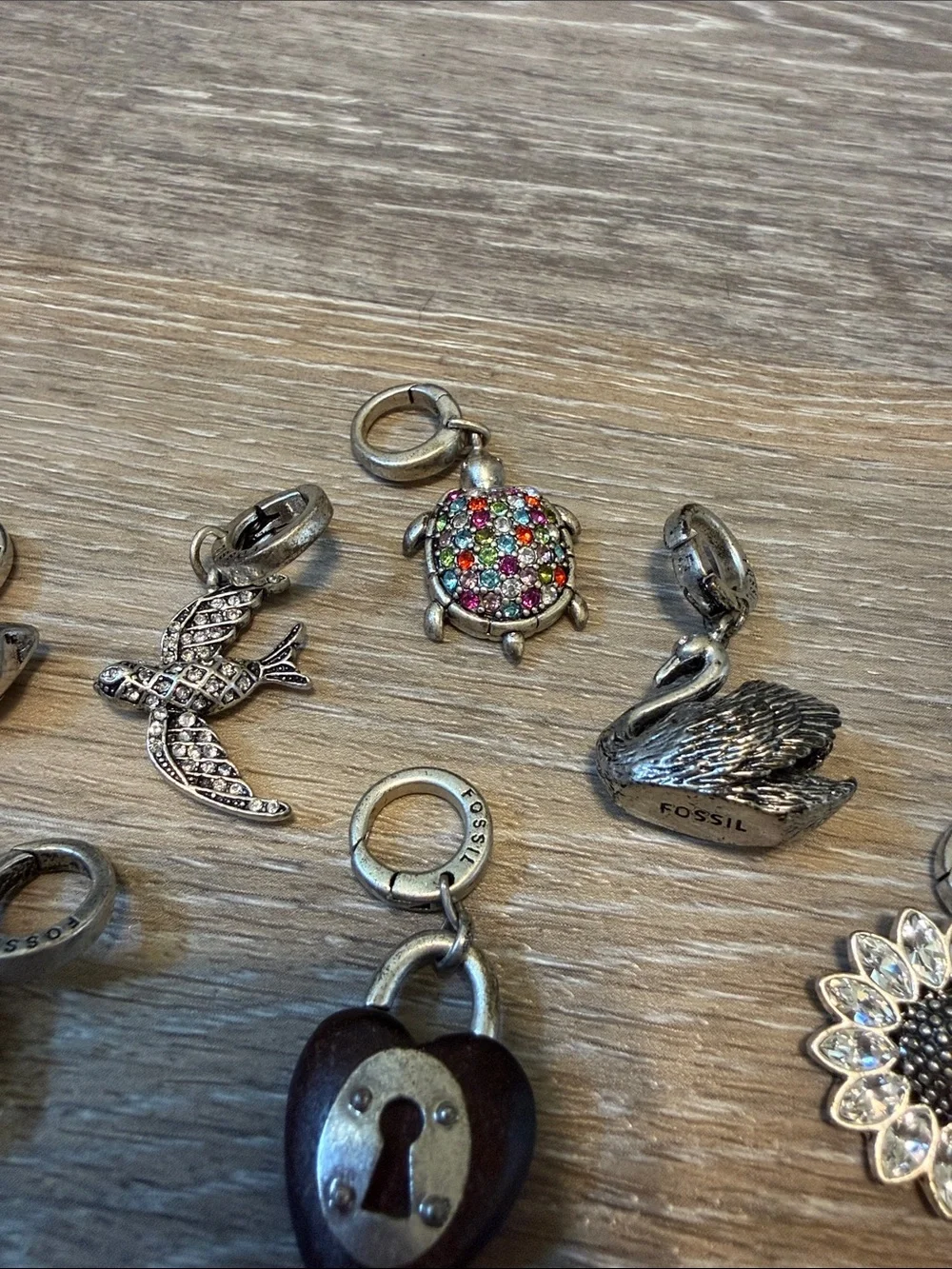 Fossil silver tone