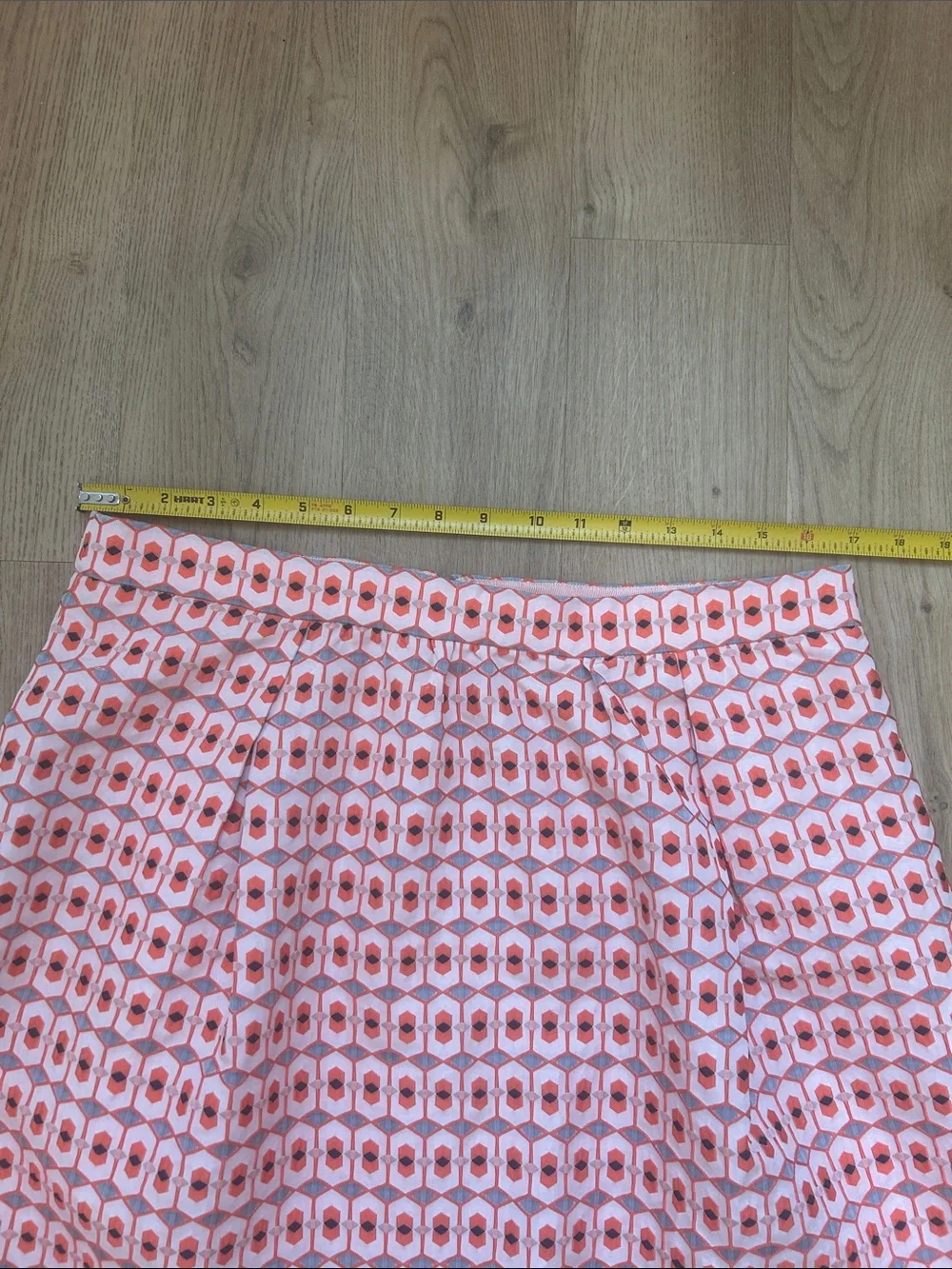J. Crew Geometric Print Pleated Mini Skirt Size 12 EUC