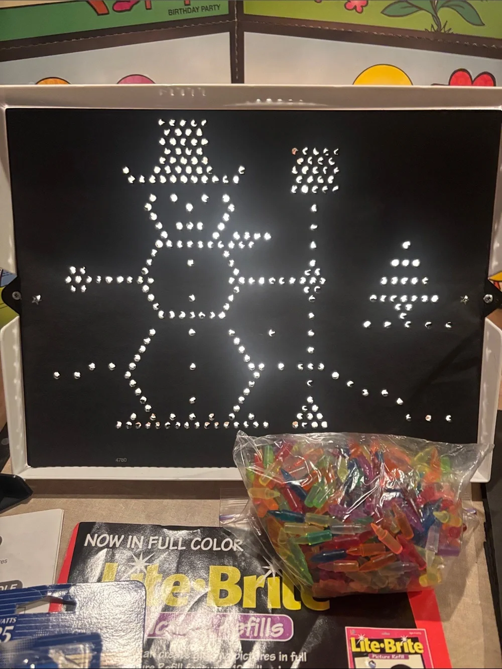 Lite-Brite Classic Pegboard Toy - Black Pegboard with Multicolor Pegs