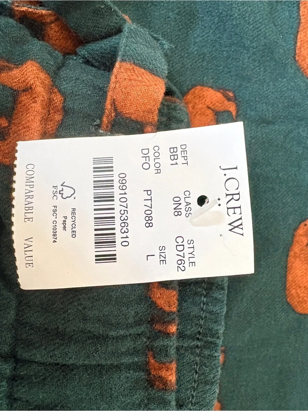 J. Crew navy pajama