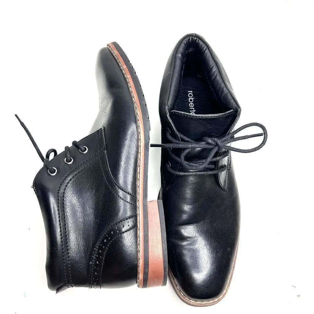 Boots Premium Black oxfords Classic Ankle Lace Up Dress for men size 10M.