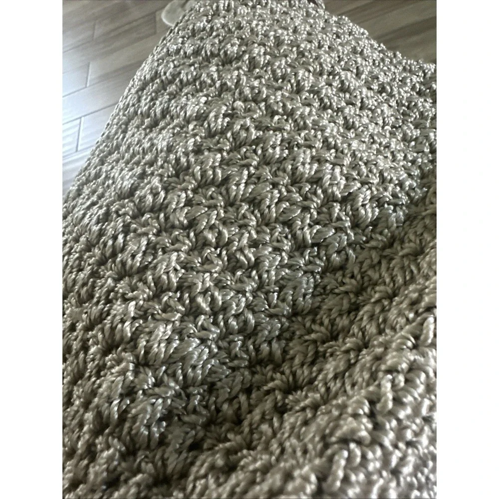 The Sak crochet taupe strap