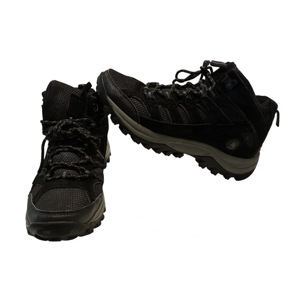 G.H. Bass Black Leather Hiking Boots Men’s US 8 – Rugged Moc-Toe Trail Ready