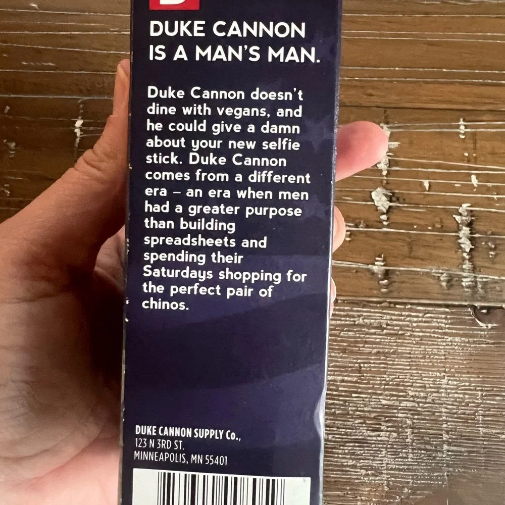 Duke Cannon box has