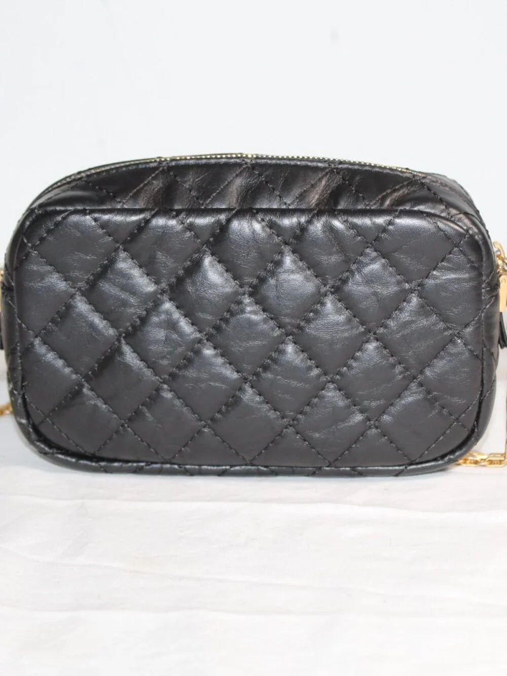 Chanel Black Leather 2.55 Reissue Camera Case Crossbody Zip Top Shoulder Bag