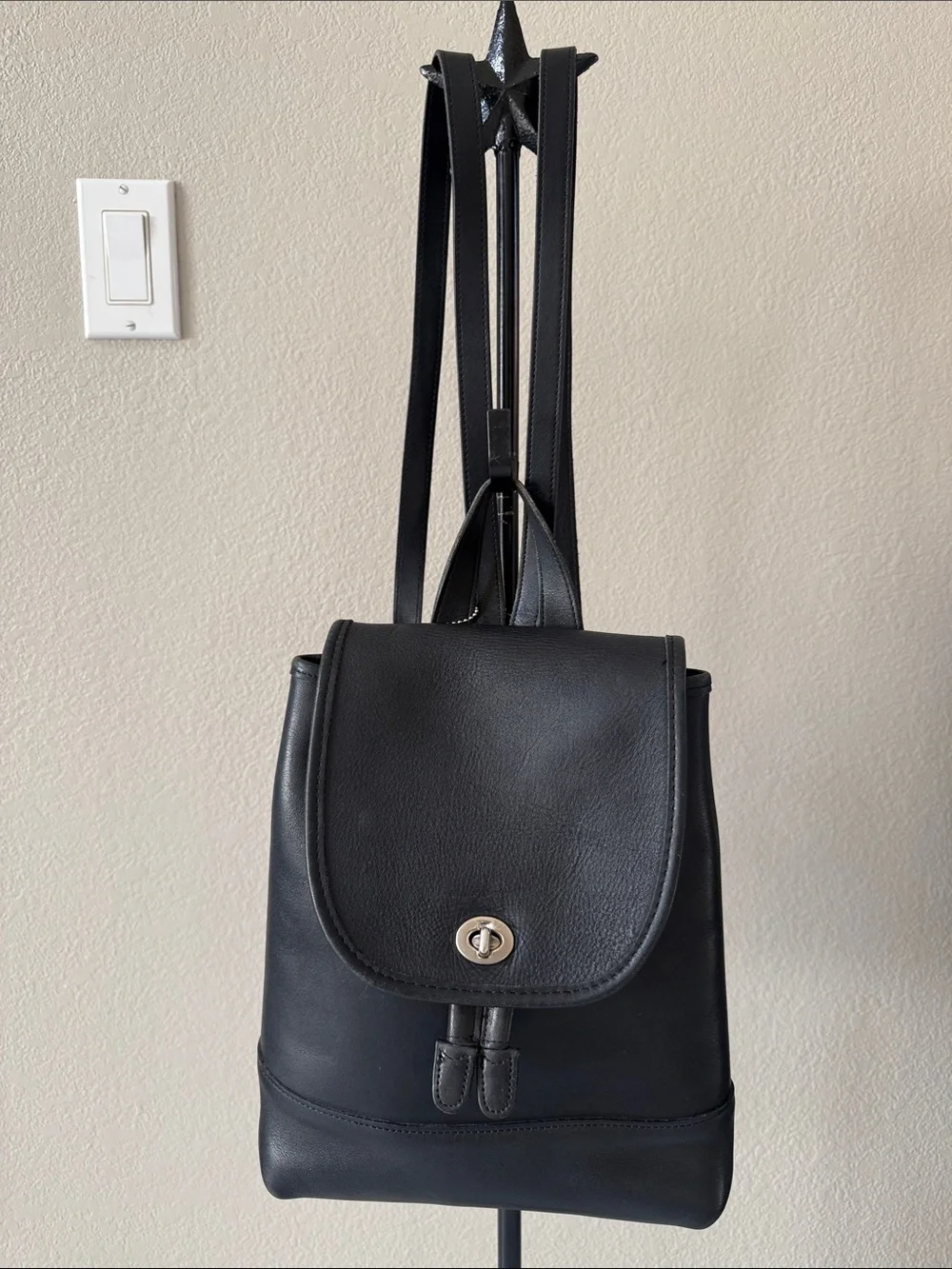 Vintage Coach Daypack Black Backpack