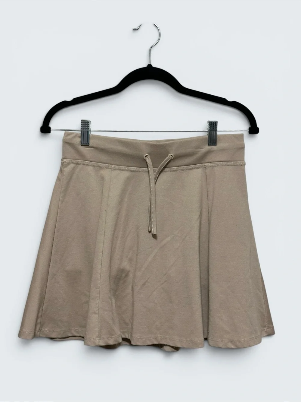 Justice Taupe Drawstring A-Line Skirt