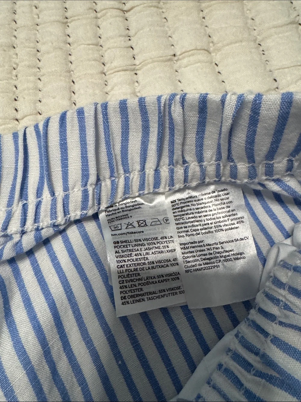 H&M light blue