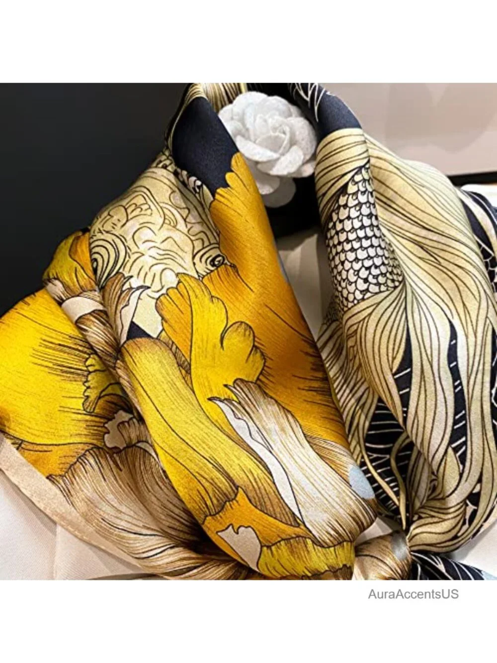100% Pure Mulberry Silk 26x26 Square Scarf Neckerchief Headscarf Hair Bandana