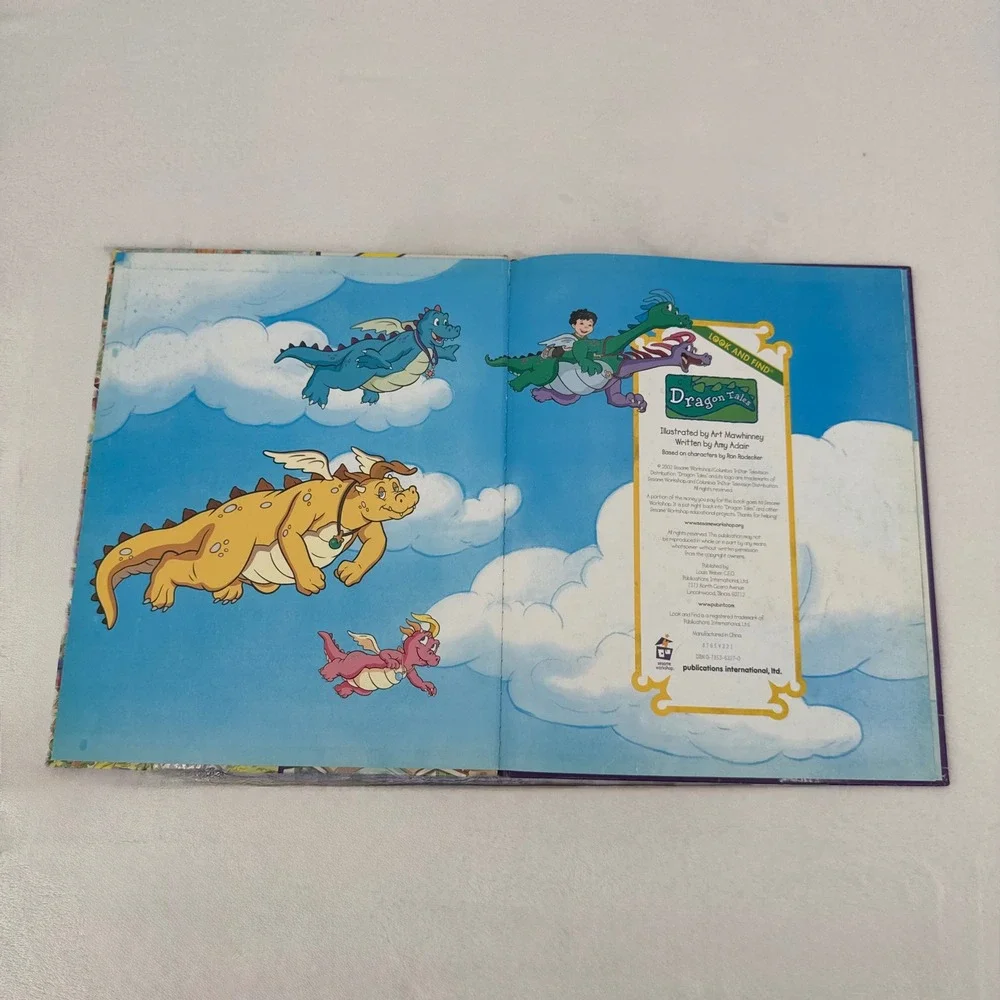 Dragon Tales Look and Find Book Vintage Y2K 2002 Hardcover Kids Picture Book