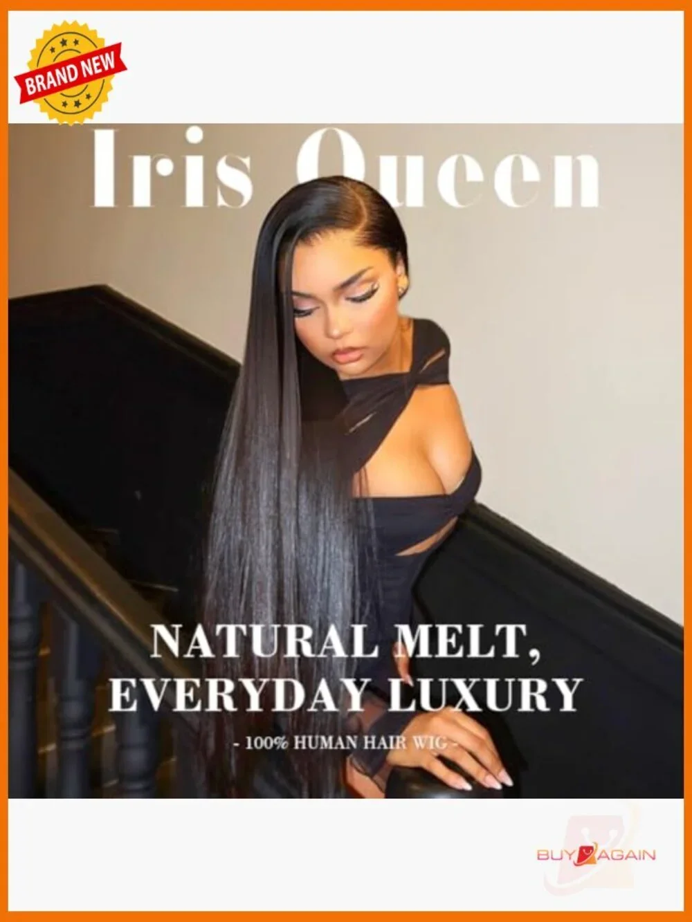 30 Inch Straight Lace Front Wig HD Transparent Lace 180 Density Pre Plucked