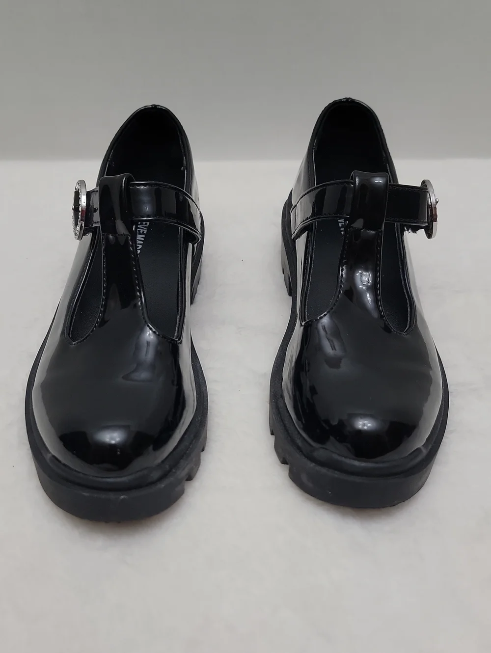 Steve Madden Kids Black Patent T-Strap Dress Shoes