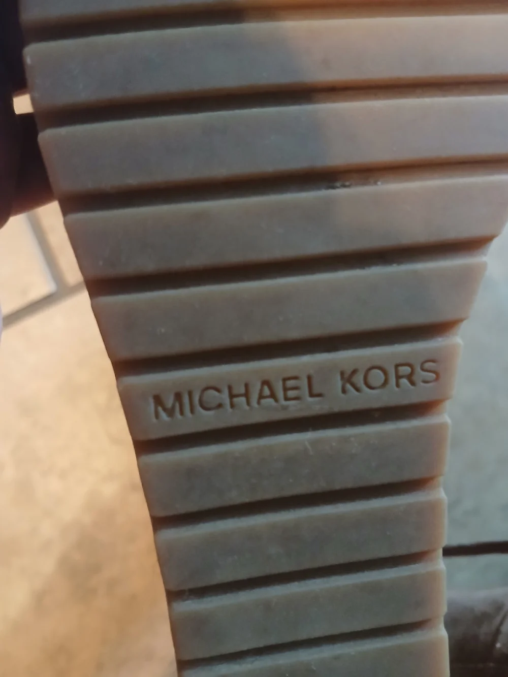 Michael Kors taupe suede